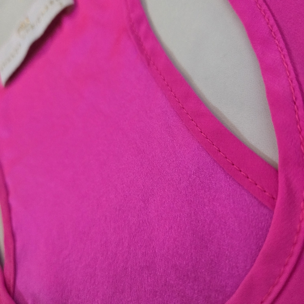 Amanda Uprichard Small Silk Pink Tank Top - Picture 9 of 9